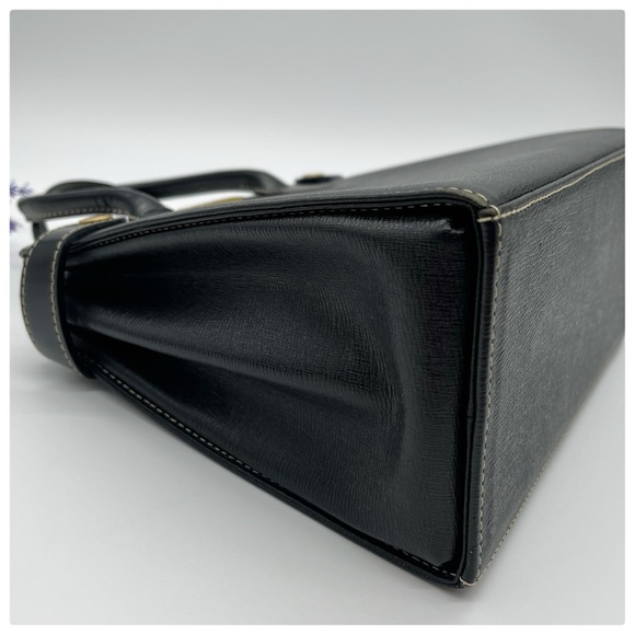 BURBERRY Leather Handbag Satchel - Picture 7 of 12